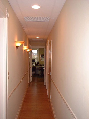 Directions, Inc. Hallway after painting.