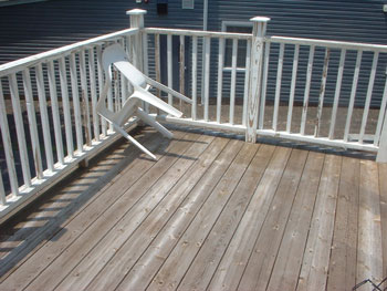 Second floor Deck from above before